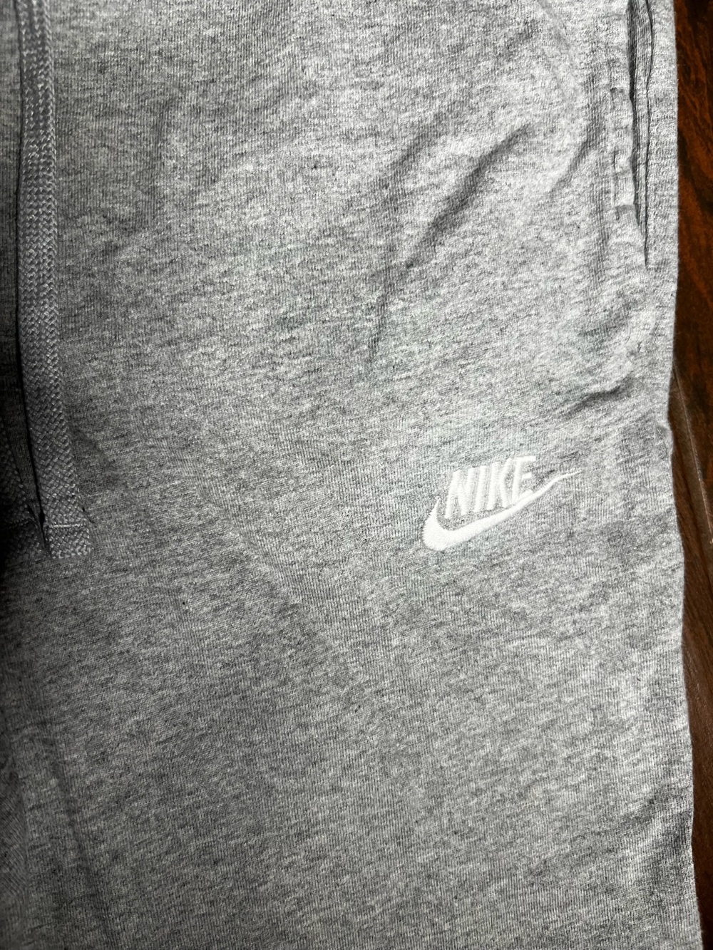Nike Gray Straight Leg Sweatpants Small White Embroidered Logo Women’s Pants - Picture 2 of 5